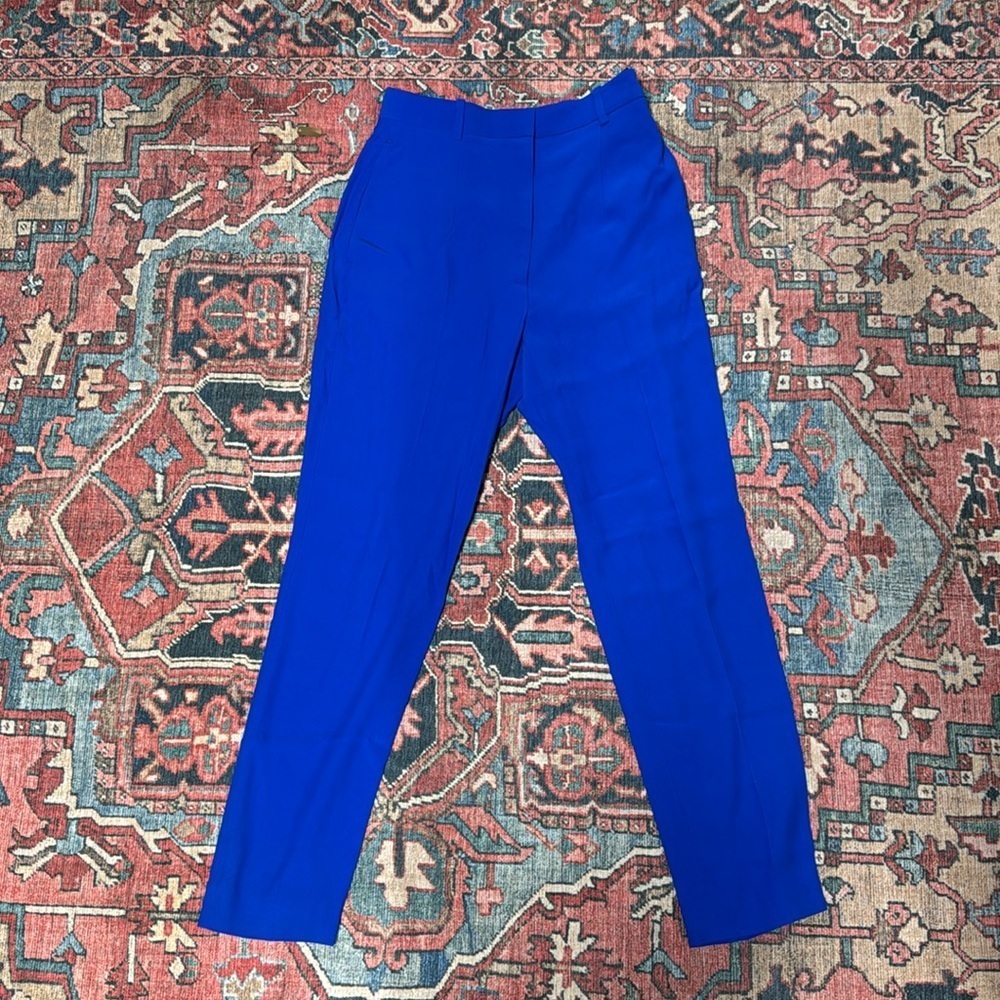Alexander McQueen High Waisted Cigarette Pant in Ultramarine size 38 / US 2 - Picture 6 of 11